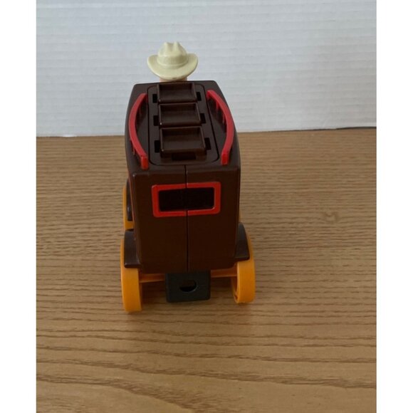 Fisher Price Trio Blocks Western Toy Stagecoach With Cowboy Figures Pretend Play - Picture 3 of 8